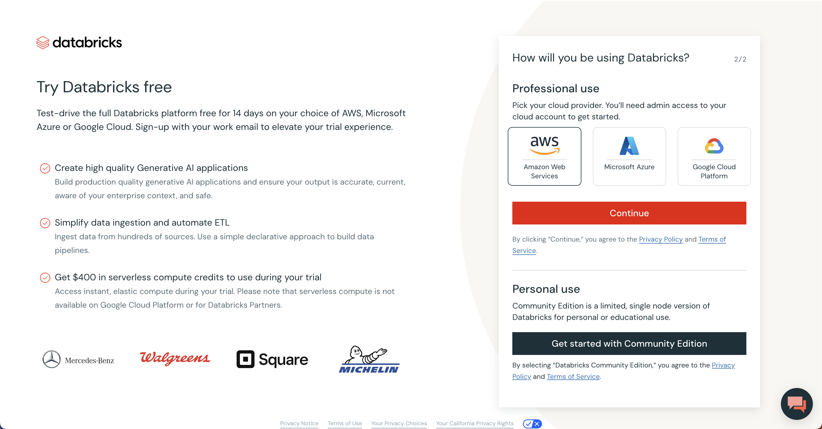 Choose cloud provider Choose cloud provider